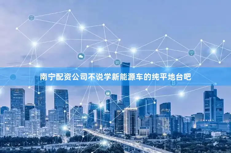 南宁配资公司不说学新能源车的纯平地台吧